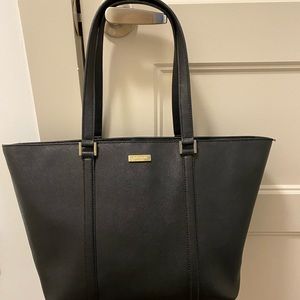 Kate Spade Tote Bag Black with Gold Metal Fittings